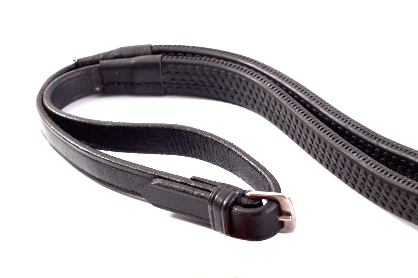 Gee Tac Extra Leather Grip Reins - Black and Brown