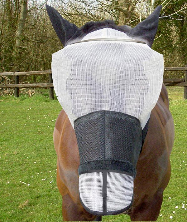 Gee Tac Horse Fly Field Mask White Uv Sun Light