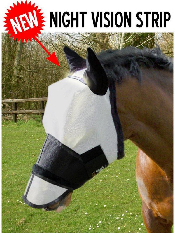 Gee Tac Horse Fly Field Mask White Uv Sun Light
